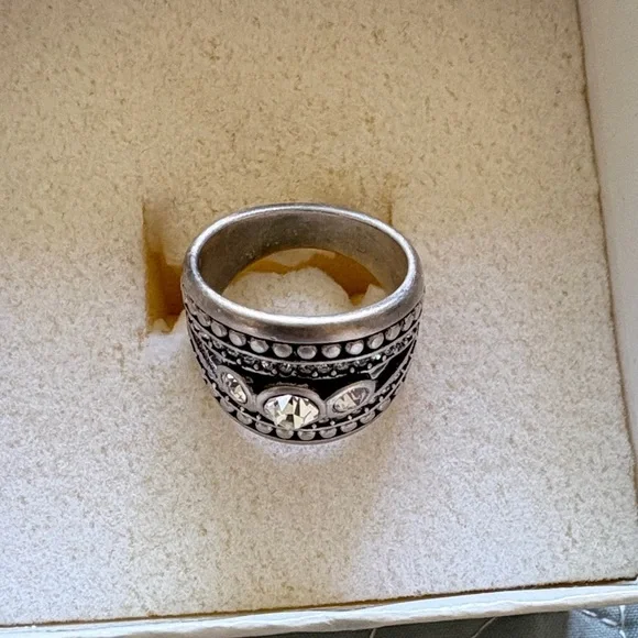 Premier Designs Silver Ring with Clear Stones - Picture 5 of 5